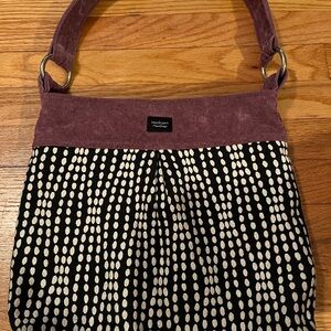 Madison Purple and Black Dotted Shoulder Bag